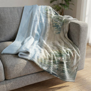 Wildflower Edge Blanket Blanket Clock Canvas
