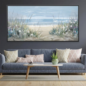 Wildflower Edge Canvas Art 20 x 10in / Canvas Clock Canvas