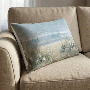 Wildflower Edge Cushion Cushion 13 x 19in Clock Canvas
