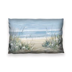 Wildflower Edge Cushion Cushion 13 x 19in Clock Canvas