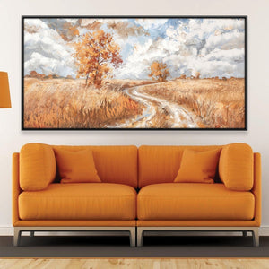 Winding Through Autumn Canvas Art 20 x 10in / Canvas Clock Canvas