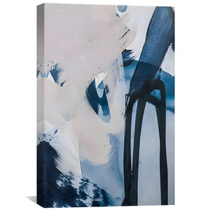 Window into the Blue Abstract Canvas Art Clock Canvas