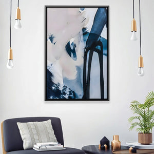 Window into the Blue Abstract Canvas Art Clock Canvas