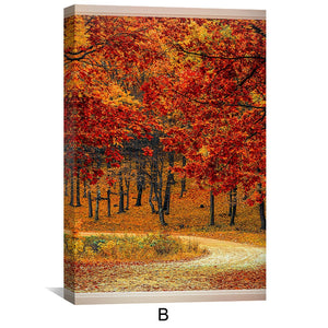 Window to Autumn Canvas Art Clock Canvas