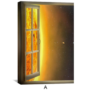 Window to Orbit Canvas Art Clock Canvas