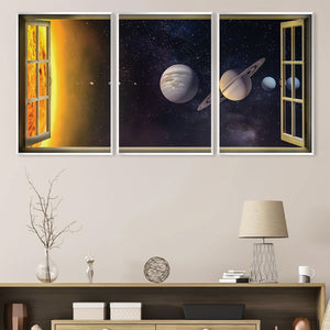 Window to Orbit Canvas Art Clock Canvas