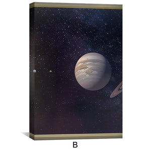 Window to Orbit Canvas Art Clock Canvas