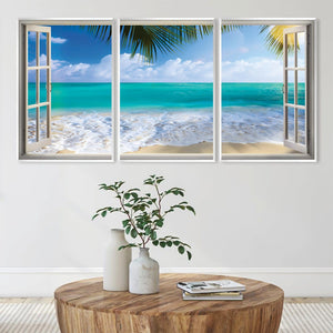 Window to Paradise Canvas Art Clock Canvas