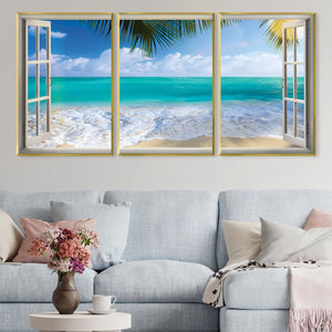 Window to Paradise Canvas Art Clock Canvas