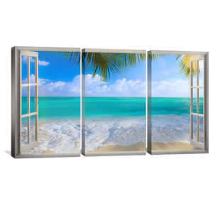 Window to Paradise Canvas Art Clock Canvas