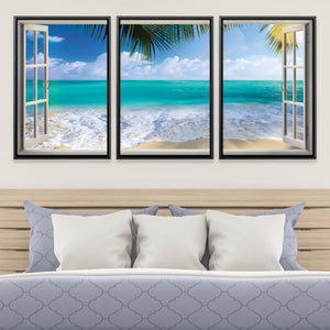 Window to Paradise Canvas Art Clock Canvas