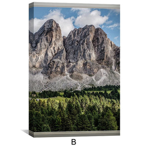 Window to Peitlerkofel Canvas Art Clock Canvas