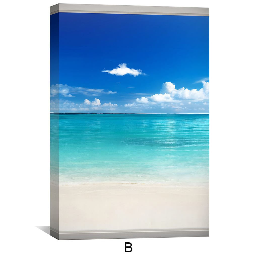 Window to the Beach Canvas Art Clock Canvas