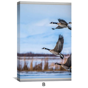Window to the Geese Canvas Art Clock Canvas