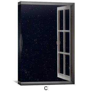 Window to the Moon Canvas Art Clock Canvas