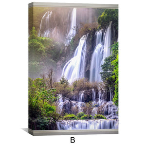 Window to the Waterfall Canvas Art Clock Canvas