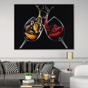 Wine Tasting Canvas Art Clock Canvas