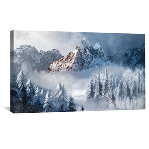 Winter's Majesty Canvas Art Clock Canvas