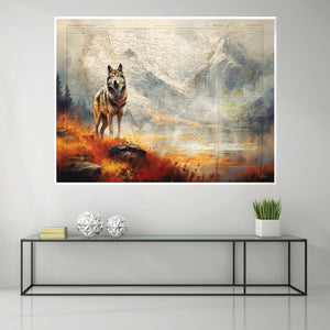 Wolf Valley Canvas Art Clock Canvas