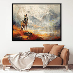 Wolf Valley Canvas Art Clock Canvas