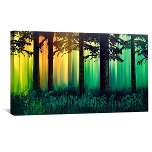 Woodland Glows Canvas Art Clock Canvas