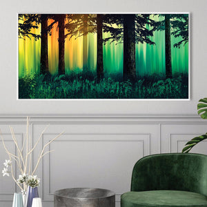Woodland Glows Canvas Art Clock Canvas