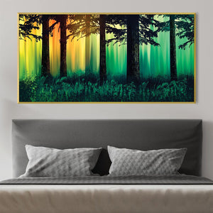 Woodland Glows Canvas Art Clock Canvas