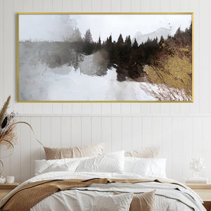 Woodland Palette Canvas Art Clock Canvas