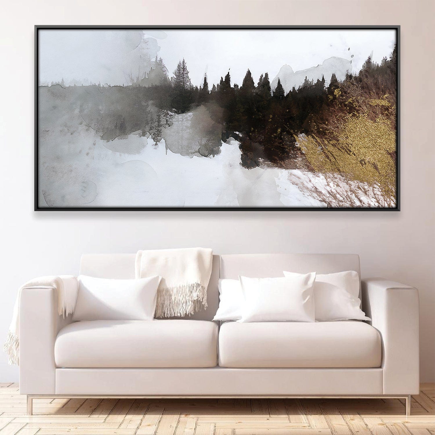 Woodland Palette Canvas Art Clock Canvas