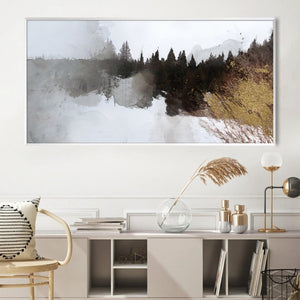 Woodland Palette Canvas Art Clock Canvas