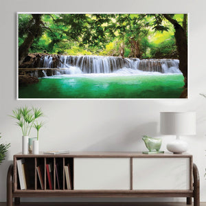 Woodland Rapids Canvas Art Clock Canvas
