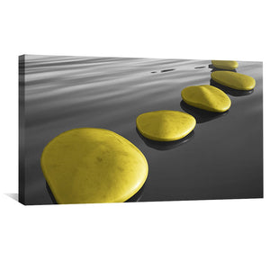 Yellow Serenity Canvas Art Clock Canvas