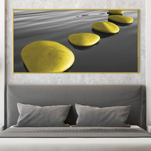 Yellow Serenity Canvas Art Clock Canvas