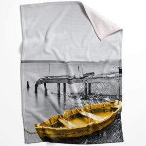 Yellow Splash C Blanket Blanket 75 x 100cm Clock Canvas