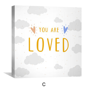 You are enough Canvas Art Clock Canvas