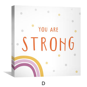 You are enough Canvas Art Clock Canvas