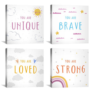 You are enough Canvas Art Clock Canvas