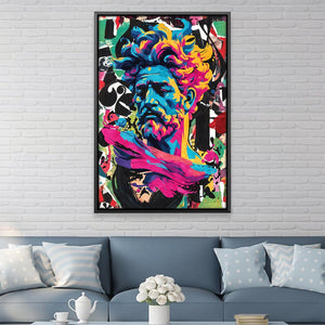 Zeus Abstract Canvas Art Clock Canvas