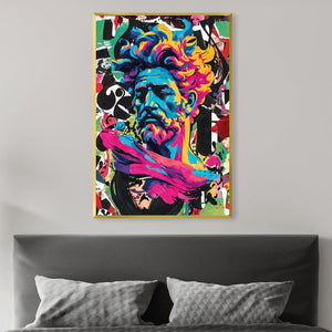 Zeus Abstract Canvas Art Clock Canvas