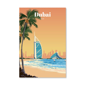 Dubai Canvas - Studio 324 Art Clock Canvas