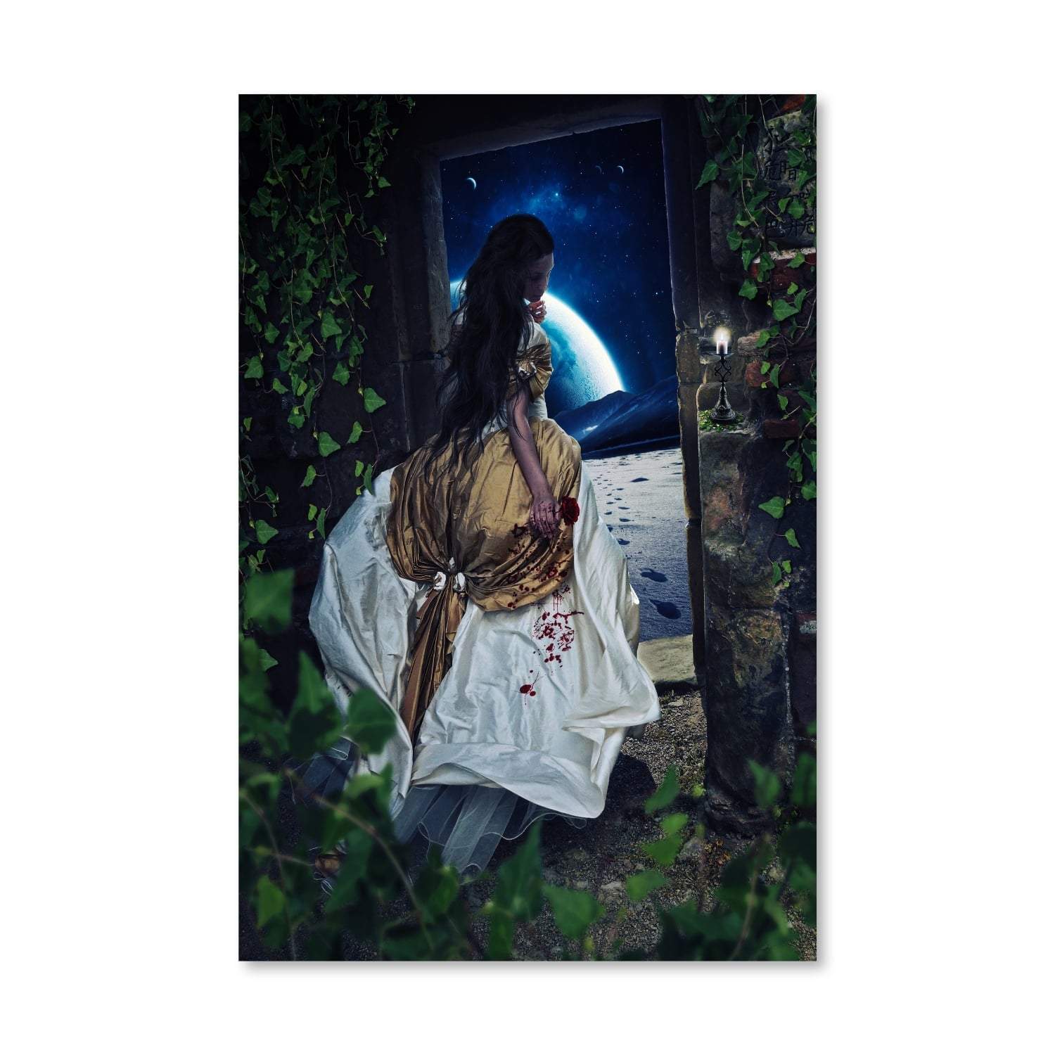 Abandoded Canvas Art Clock Canvas
