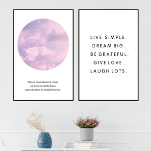 Above the Clouds Canvas Art Set of 2 / 40 x 50cm / No Board - Canvas Print Only Clock Canvas