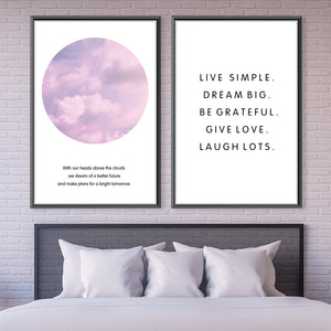 Above the Clouds Canvas Art Clock Canvas