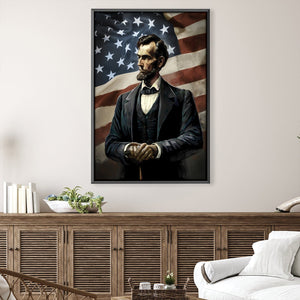 Abraham Lincoln Canvas Art Clock Canvas