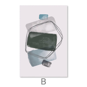 Abstract Collection Canvas Art B / 30 x 45cm / Unframed Canvas Print Clock Canvas