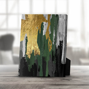 Abstract Curtain B Desktop Canvas Desktop Canvas 20 x 25cm Clock Canvas