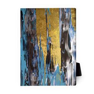 Abstract Curtain C Desktop Canvas Desktop Canvas 13 x 18cm Clock Canvas