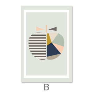 Abstract Fruits Canvas Art Clock Canvas