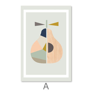 Abstract Fruits Canvas Art Clock Canvas