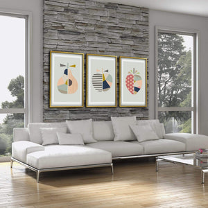 Abstract Fruits Canvas Art Clock Canvas